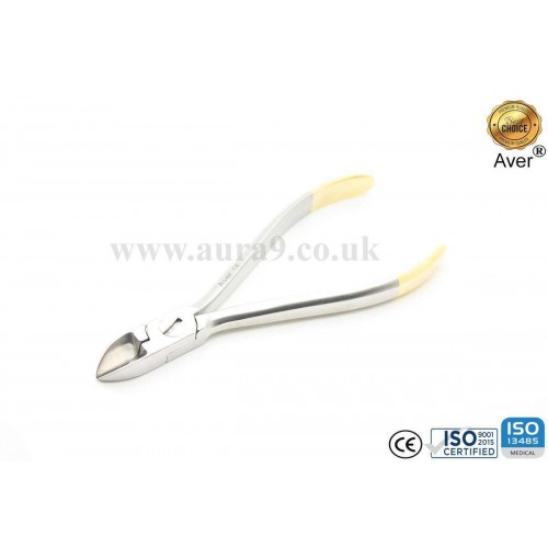 Orthodontic Plier, Ligature Cutter - Cuts Pins, Ligatures and Elastics up to .015"(.38 mm).Tungsten Carbide 